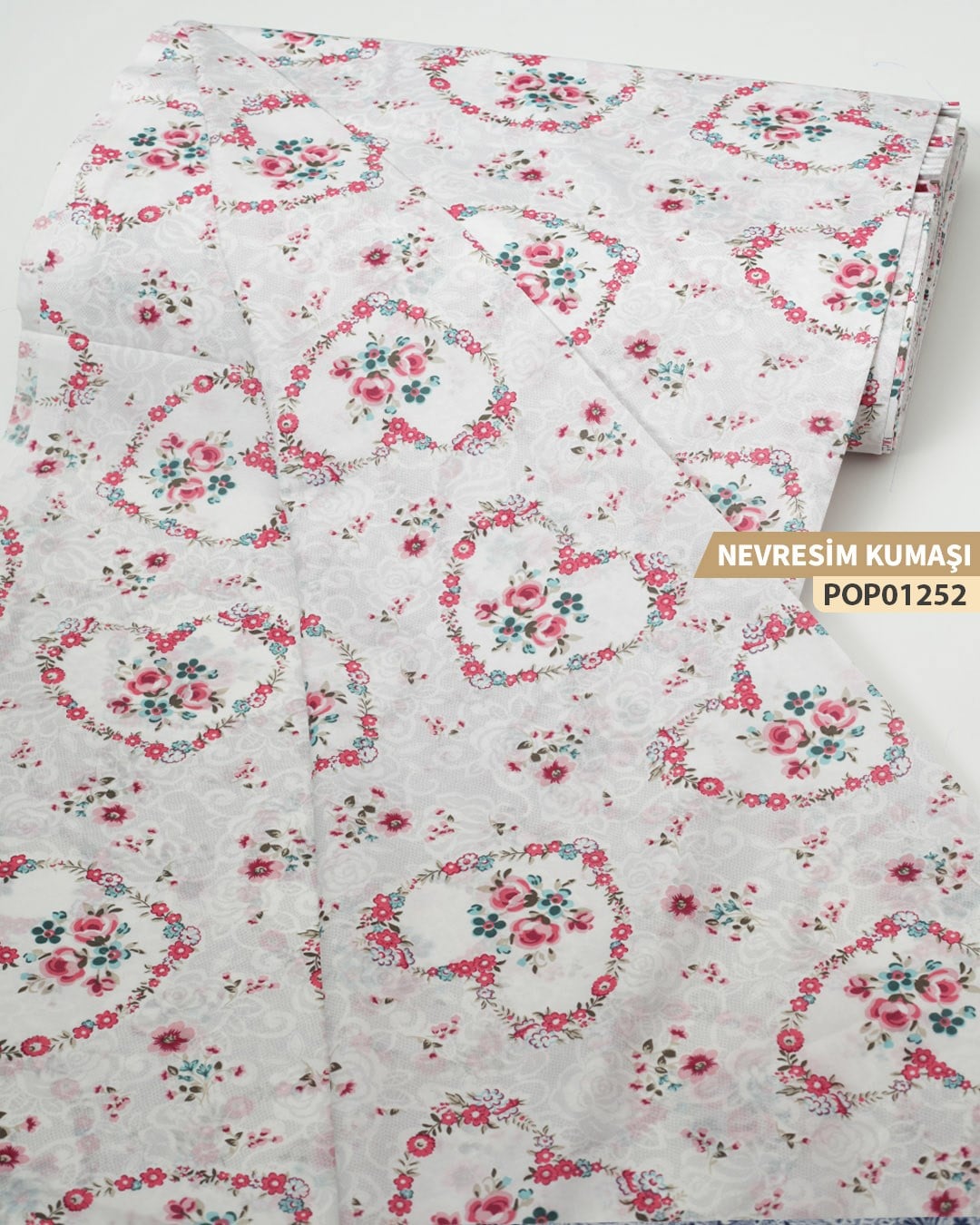 DESENLİ Poplin Nevresim Kumaşı En 240 cm-POP01252-252