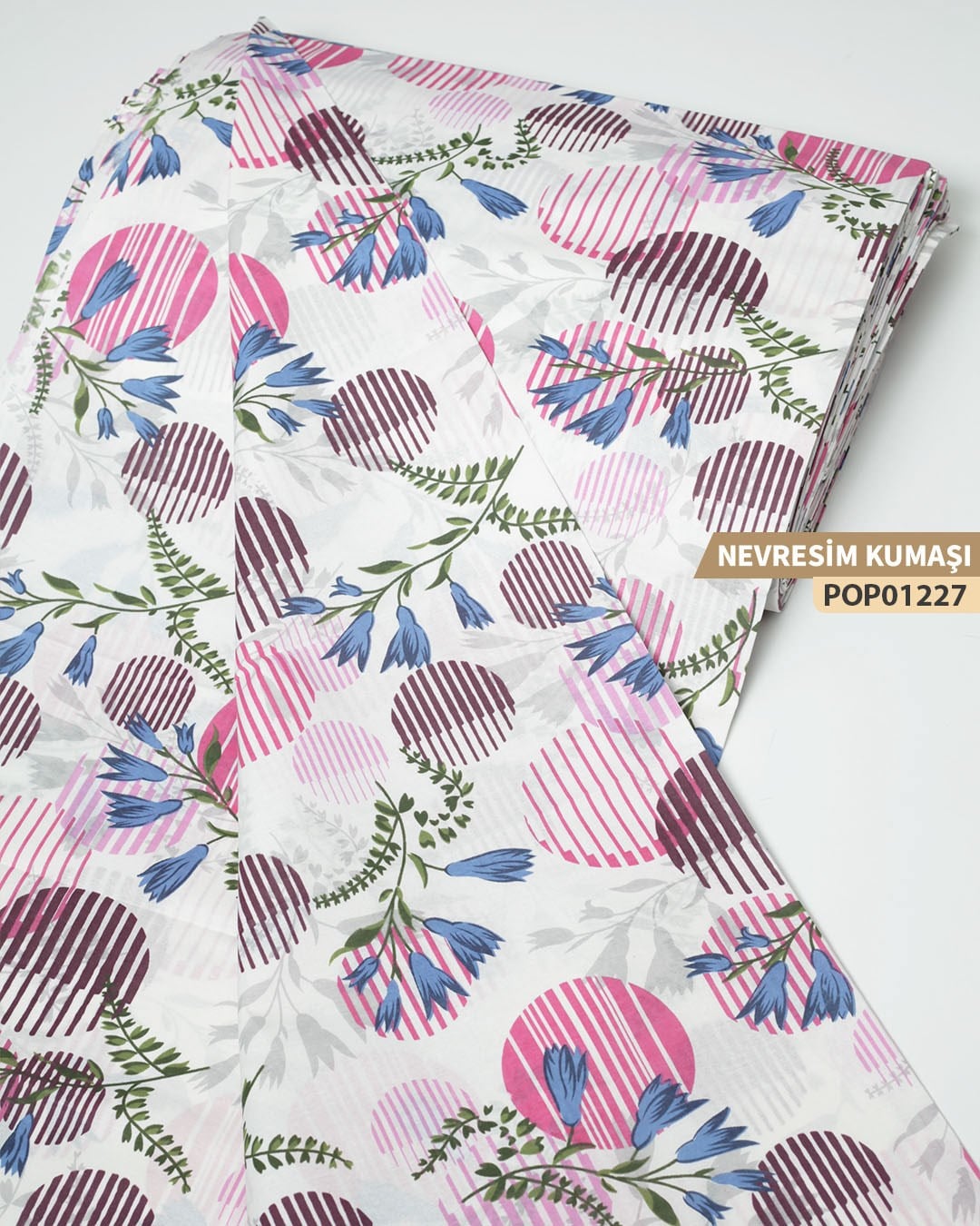 DESENLİ Poplin Nevresim Kumaşı En 240 cm-POP01227-227
