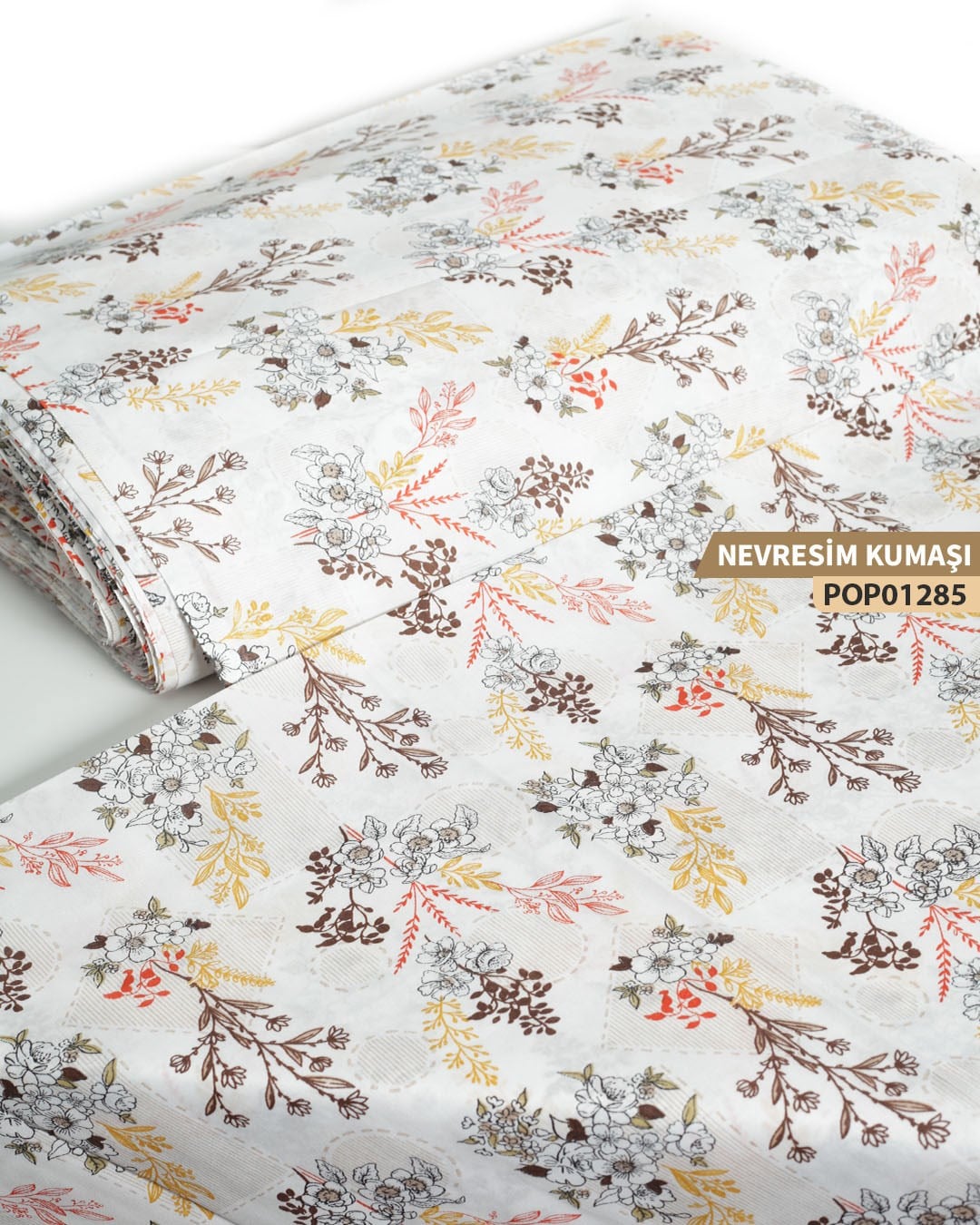 DESENLİ Poplin Nevresim Kumaşı En 240 cm-POP01285-285