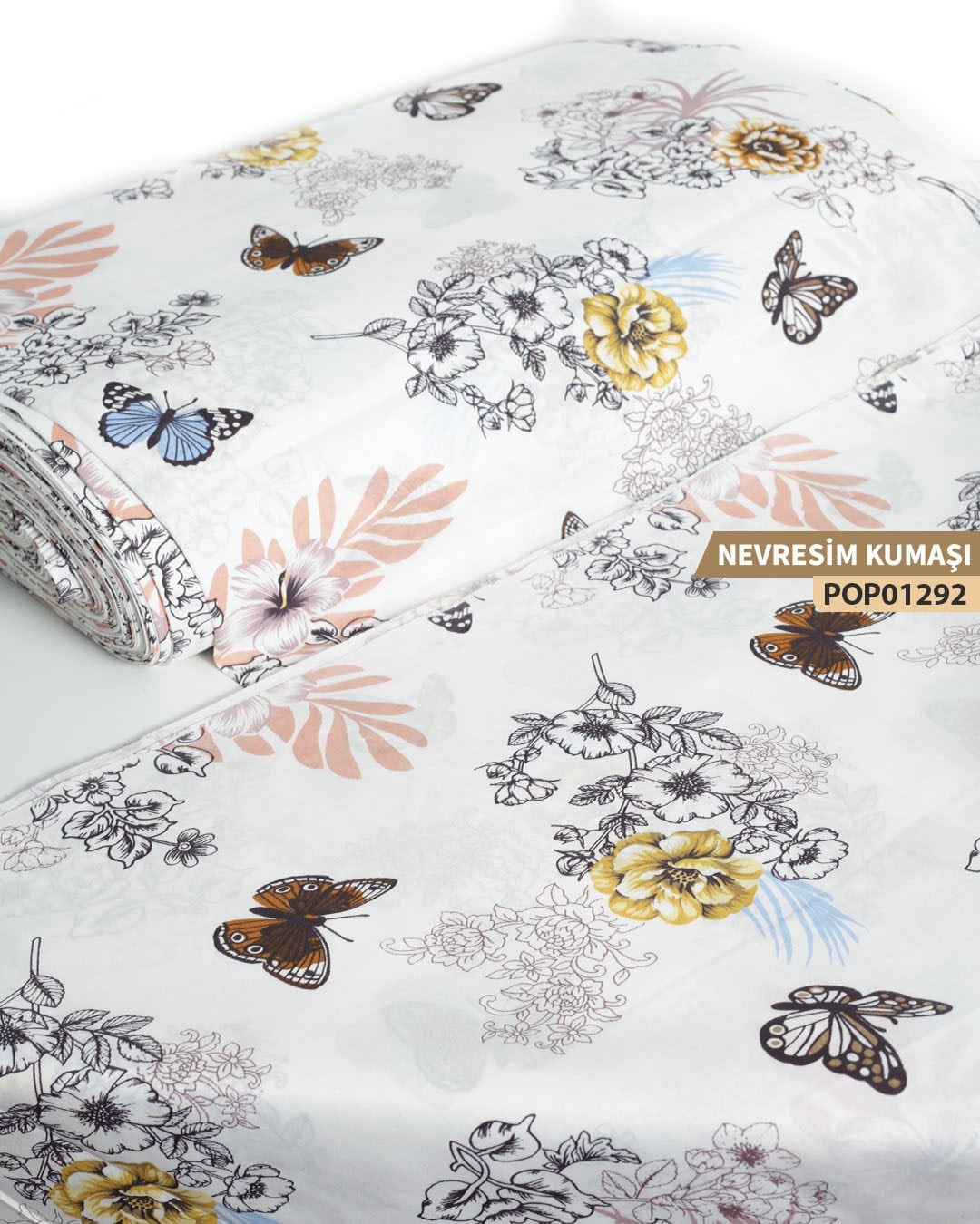 DESENLİ Poplin Nevresim Kumaşı En 240 cm-POP01292-292