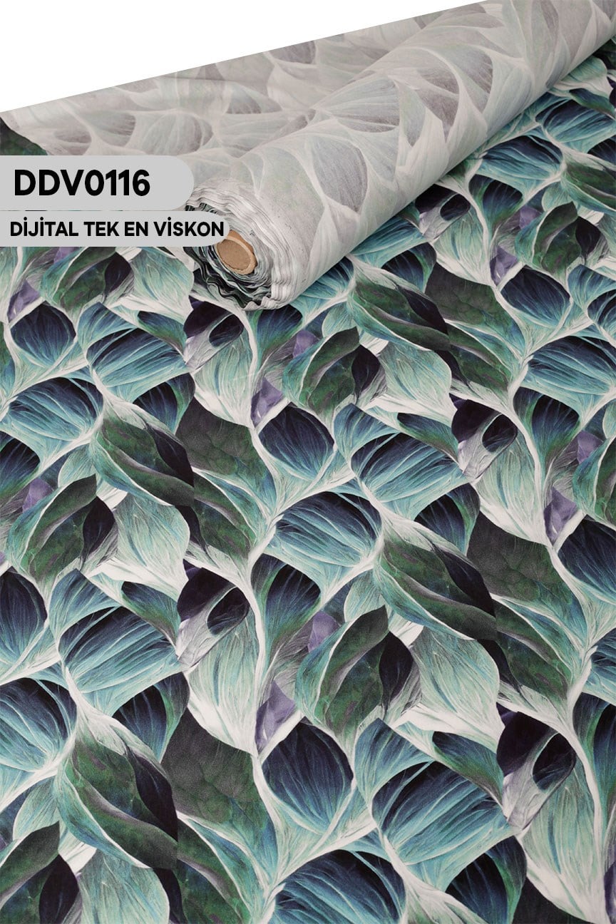 Digital Baskı Dar En Pamuk Viskon Kumaş 90cm-DDV0116