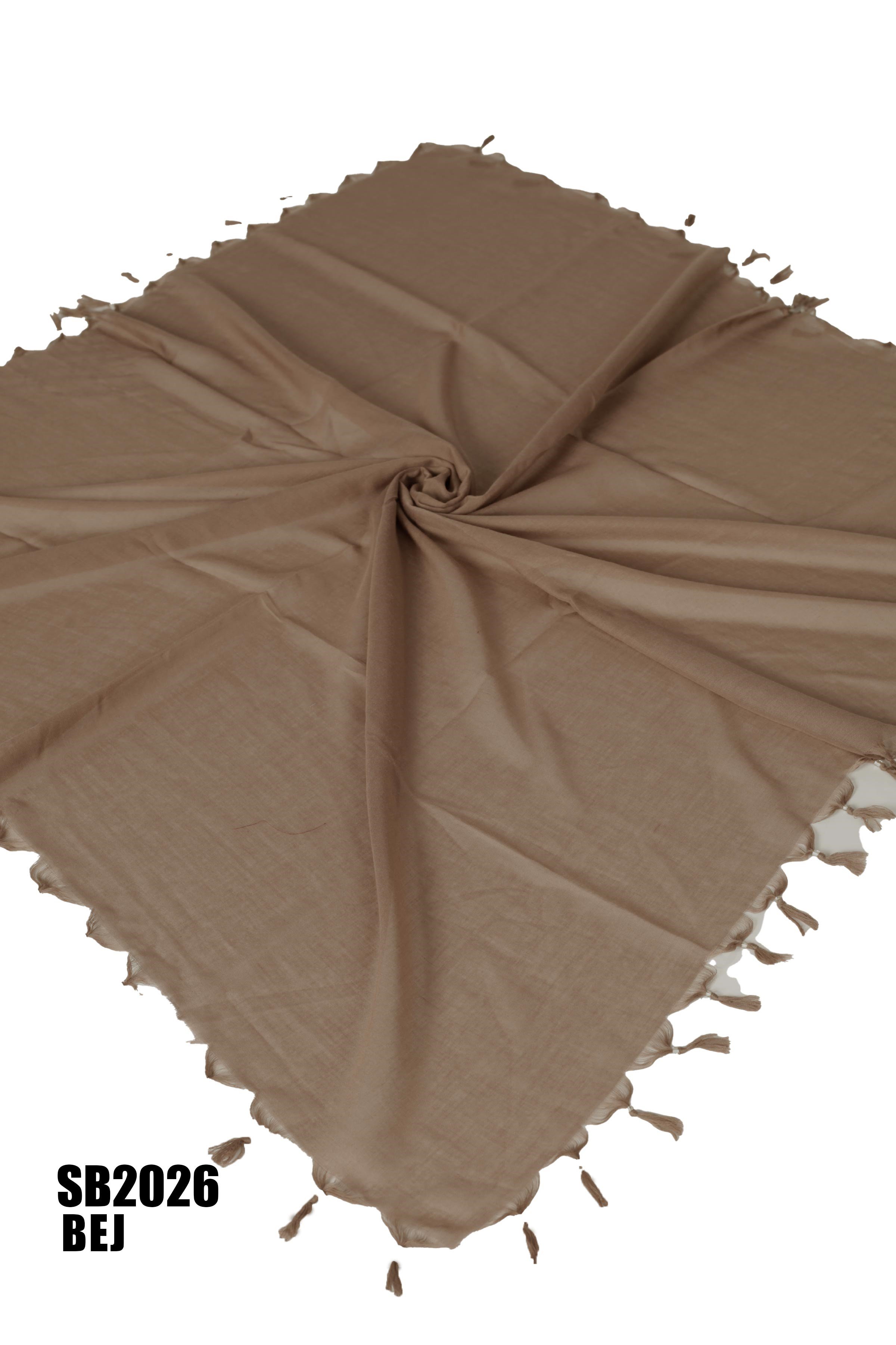DİMİ 110*110 CM COTTON SÖKME BONCUKLU EŞARP SB2026-6109