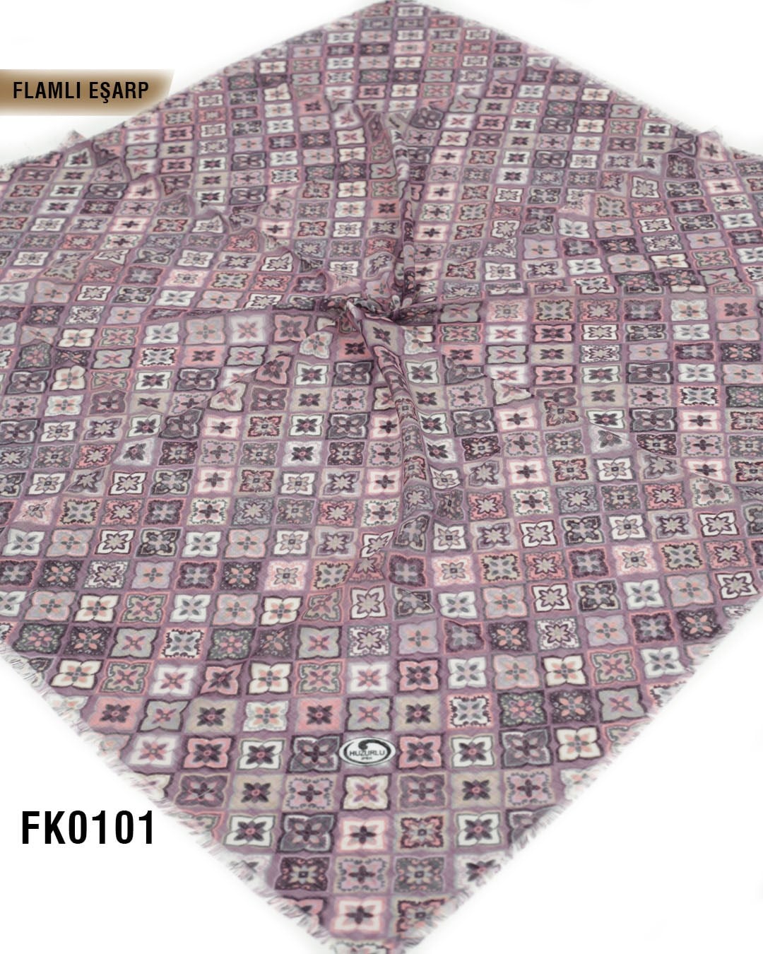 DOLCE İpek 100*100cm Flamlı Eşarp FK0101-4423