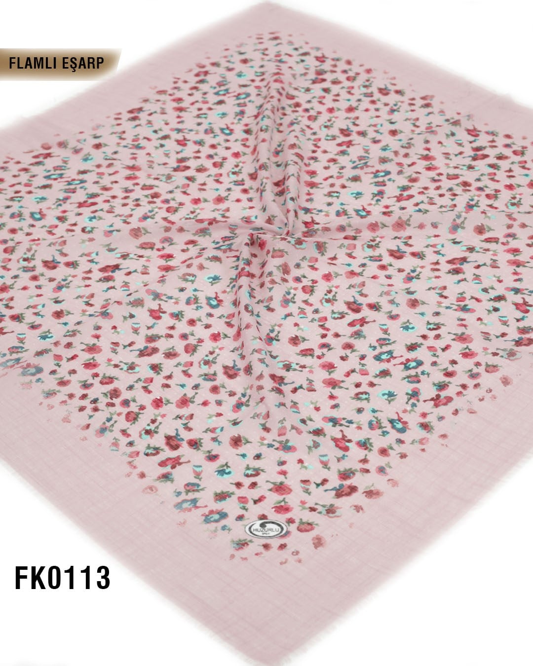 DOLCE İpek 100*100cm Flamlı Eşarp FK0113-4304