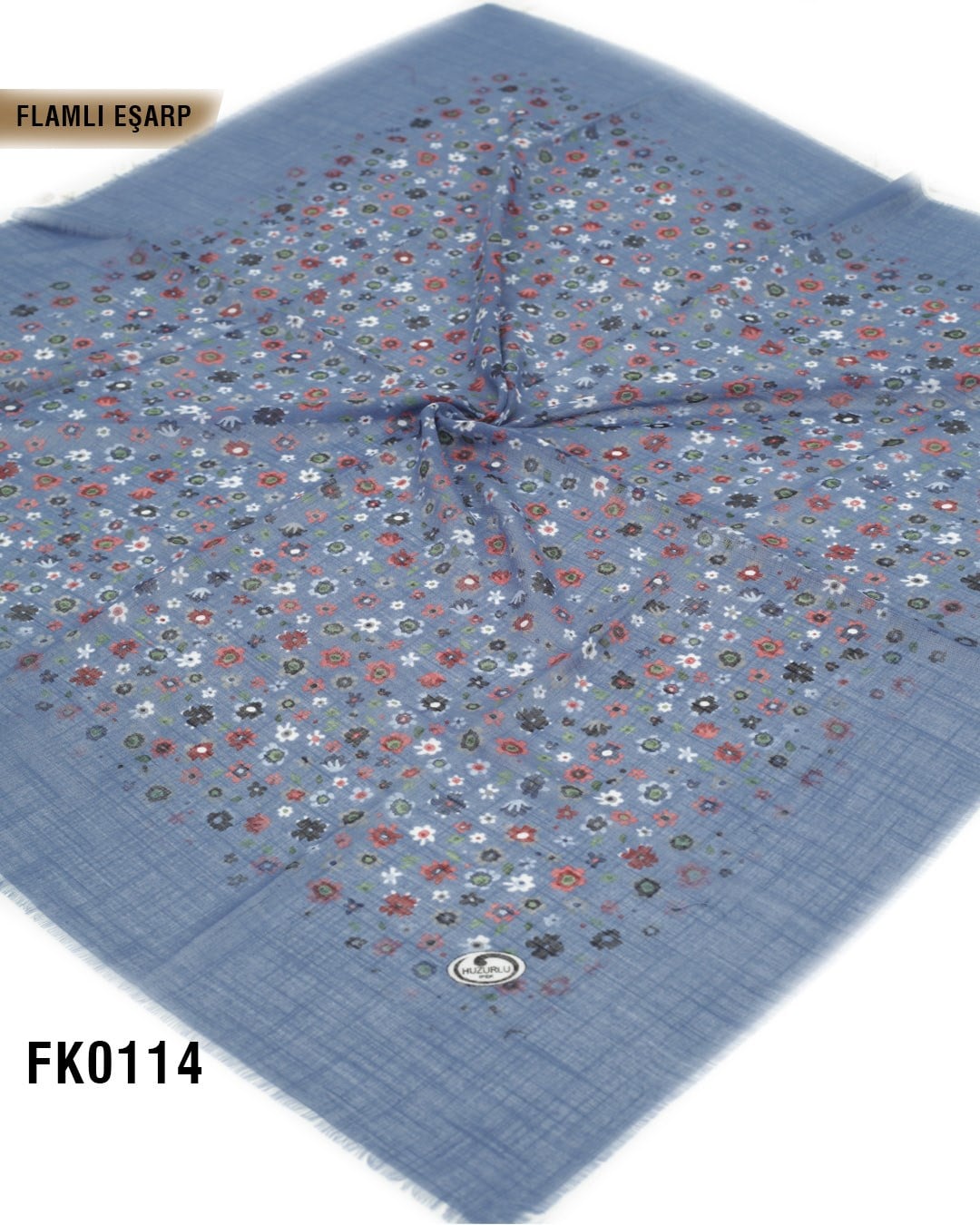 DOLCE İpek 100*100cm Flamlı Eşarp FK0114-4305