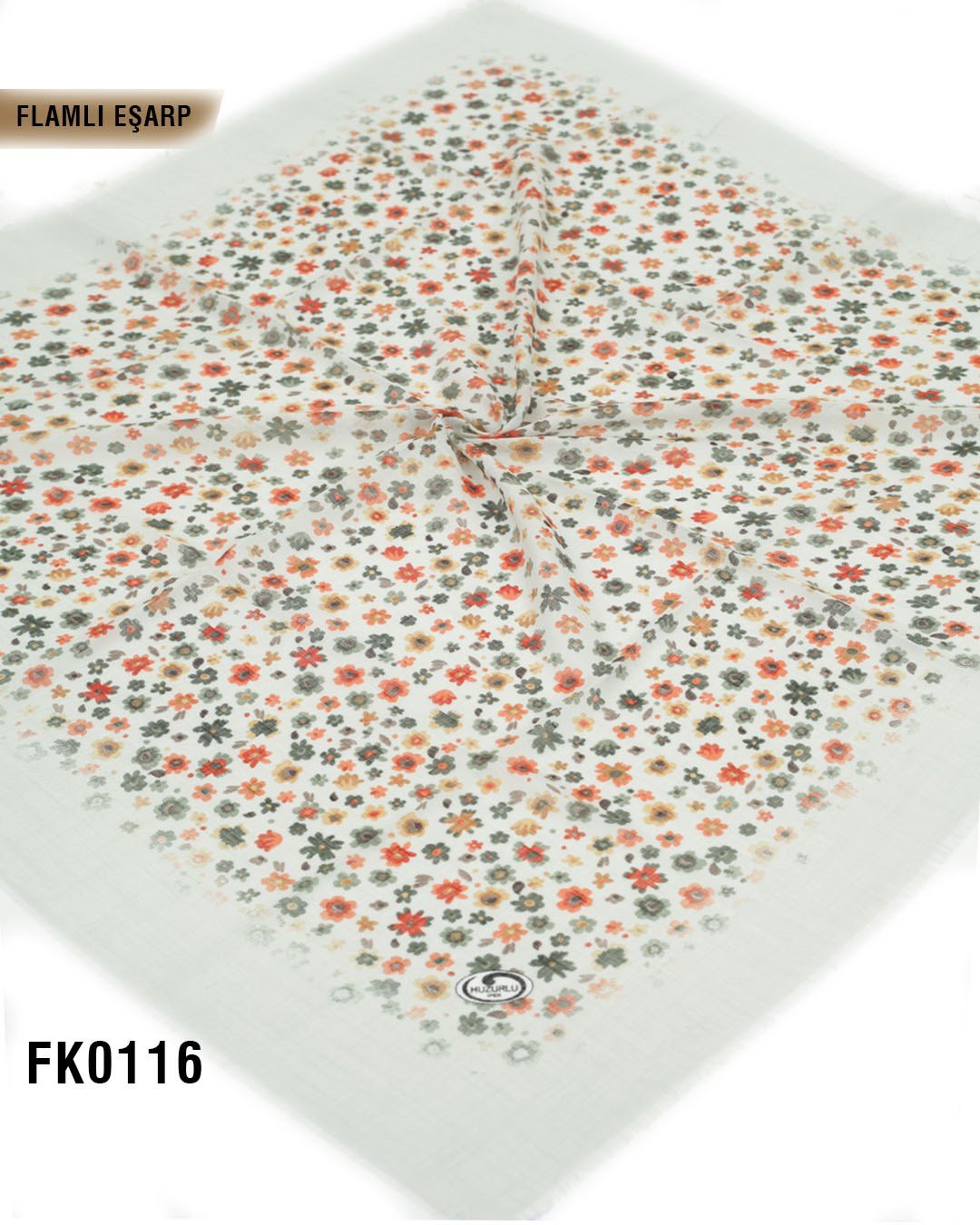 DOLCE İpek 100*100cm Flamlı Eşarp FK0116-4307