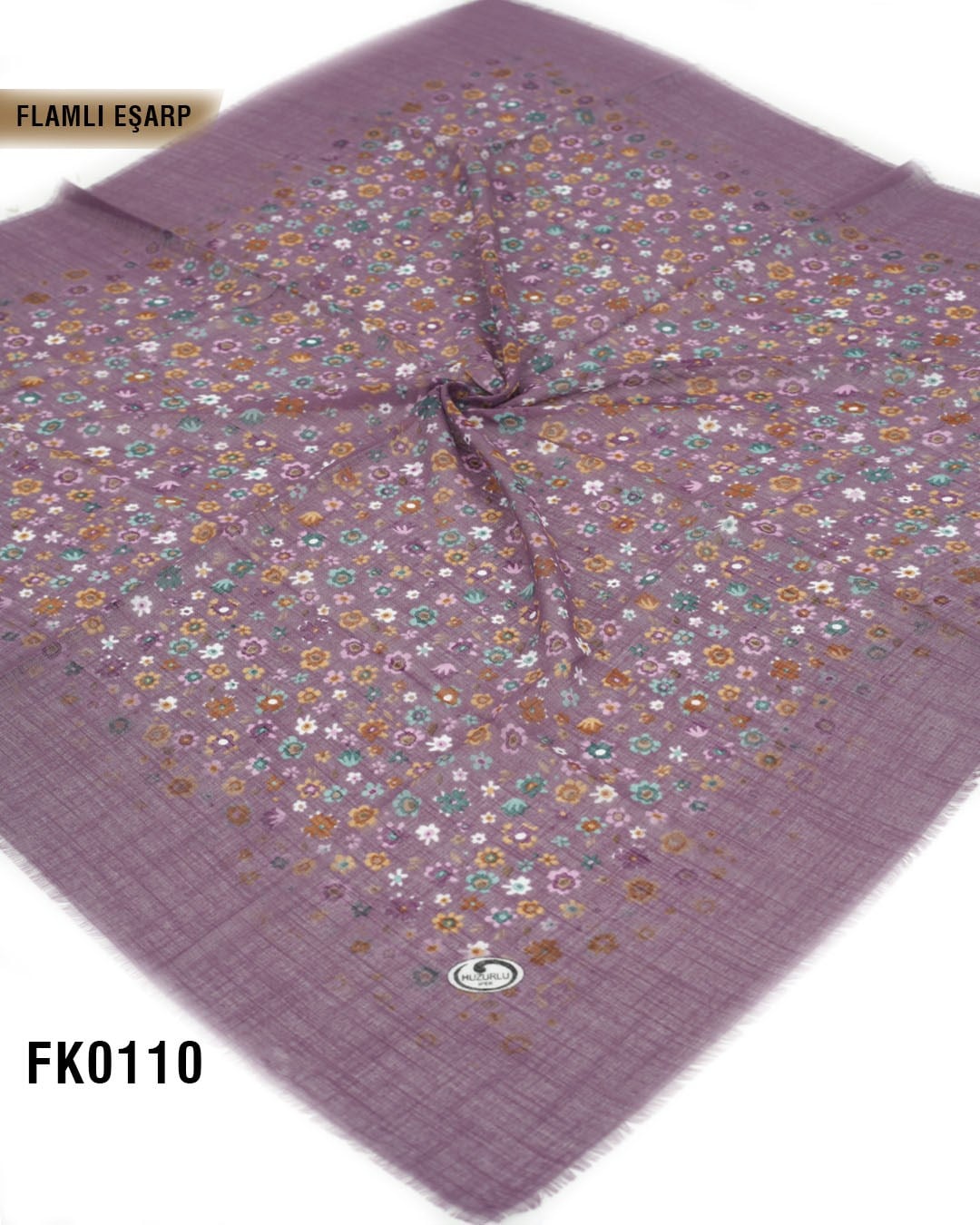 DOLCE İpek 100*100cm Flamlı Eşarp FK0110-4301