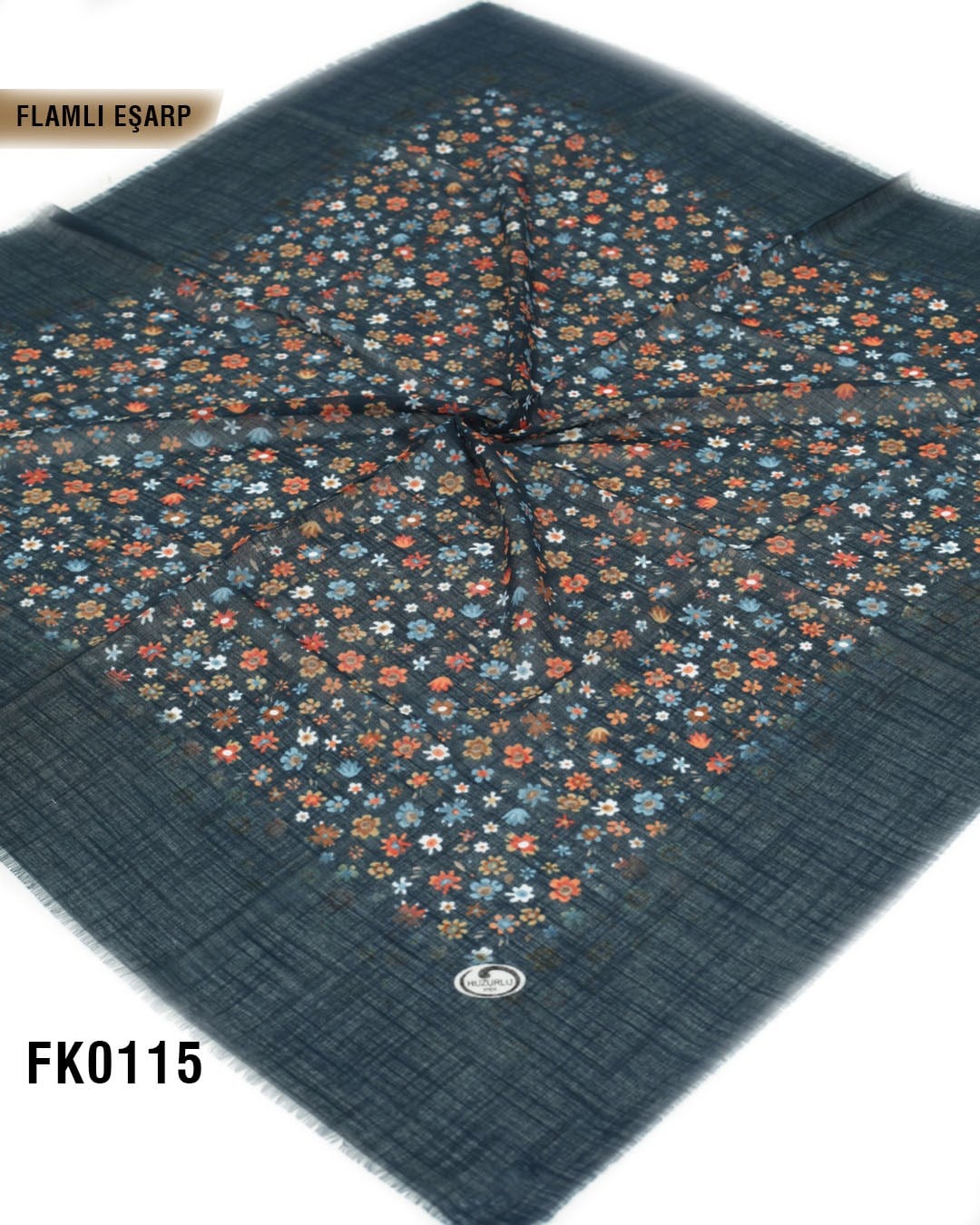 DOLCE İpek 100*100cm Flamlı Eşarp FK0115-4306