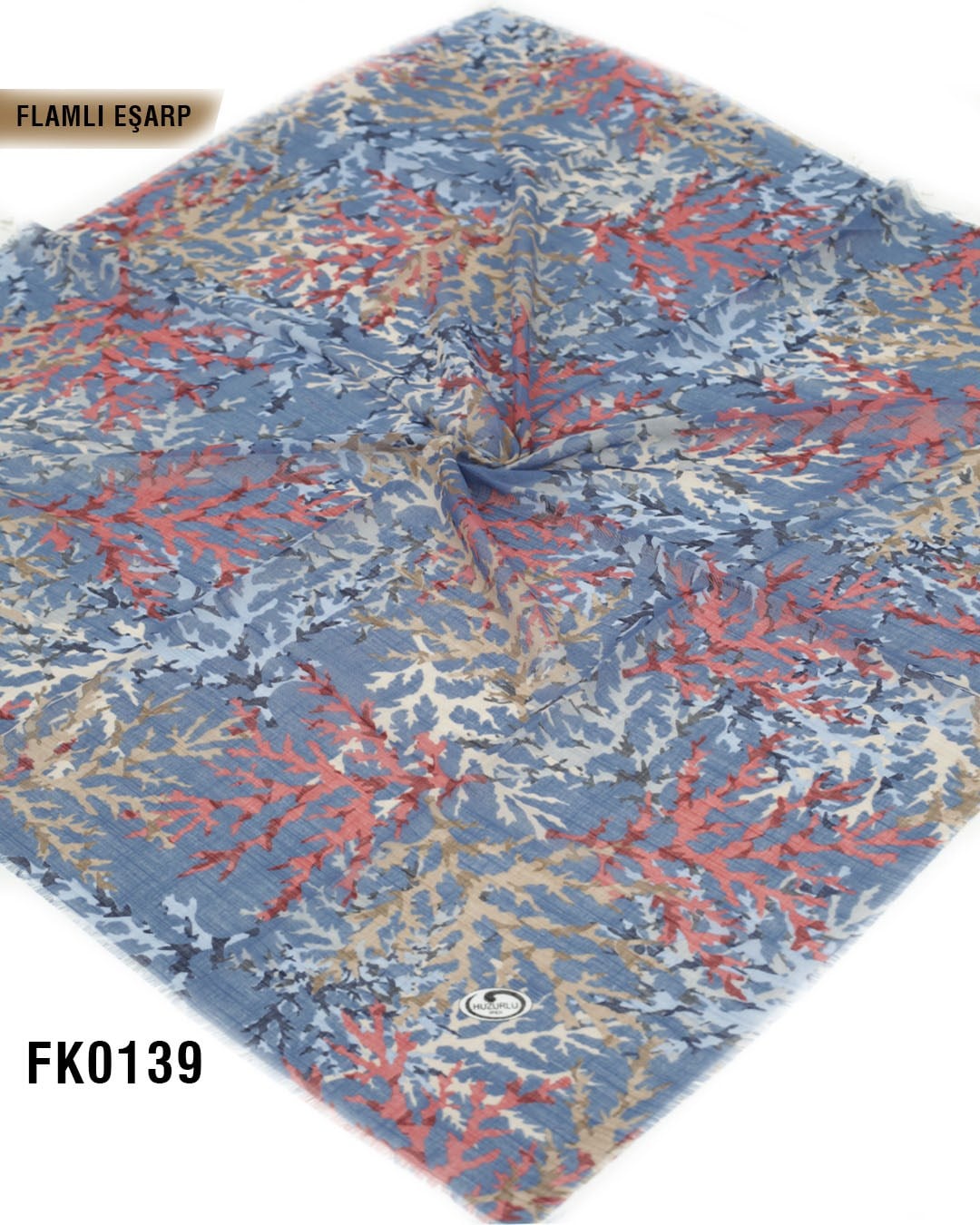 DOLCE İpek 100*100cm Flamlı Eşarp FK0139-4330