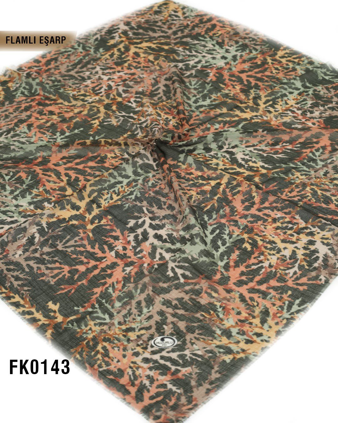 DOLCE İpek 100*100cm Flamlı Eşarp FK0143-4334