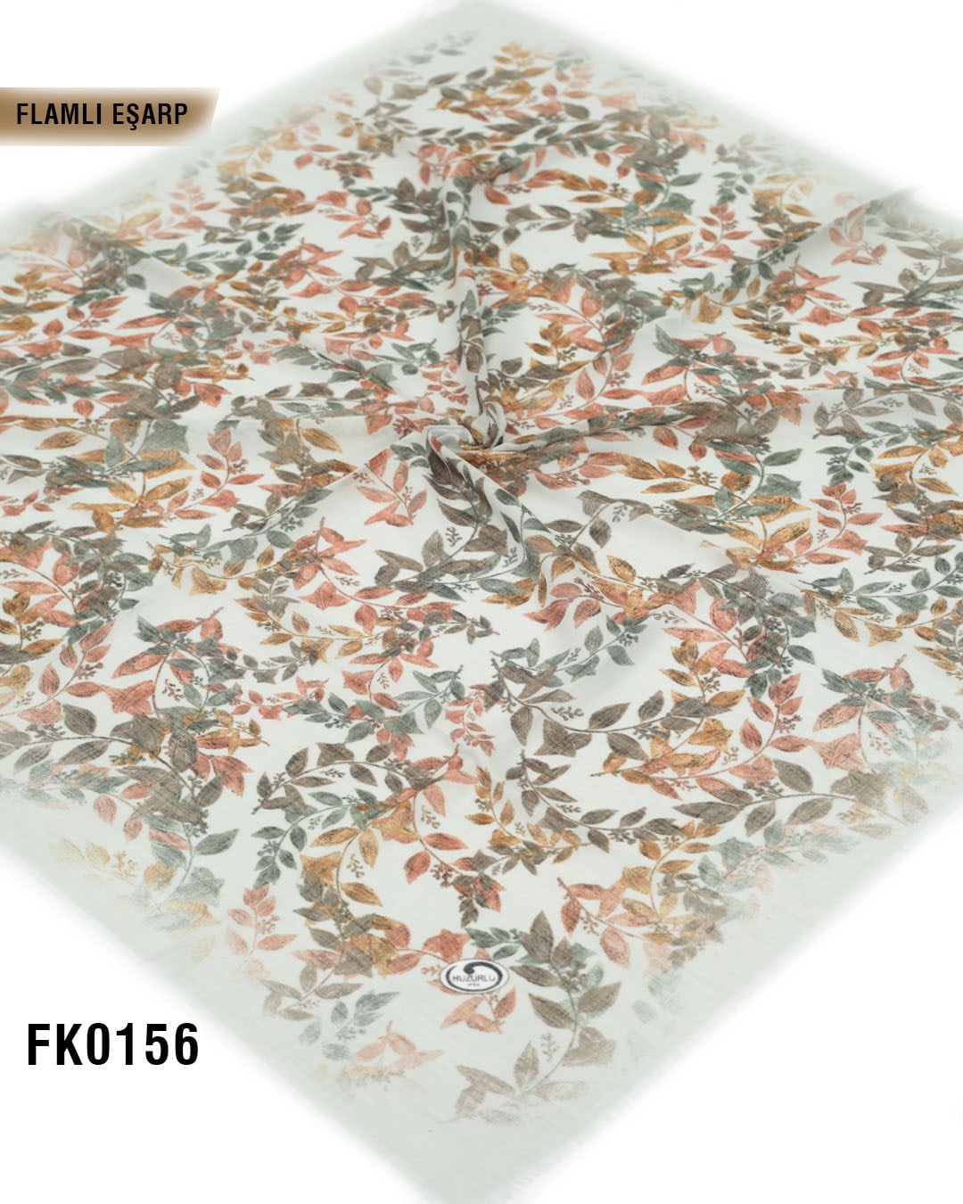 DOLCE İpek 100*100cm Flamlı Eşarp FK0156-4211