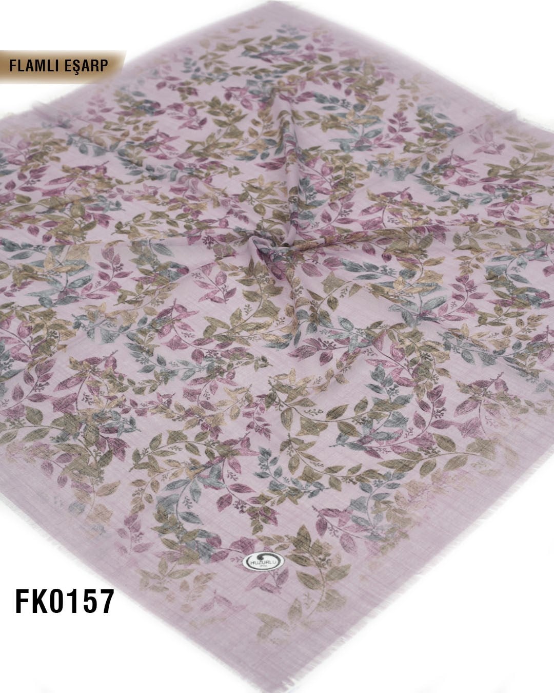 DOLCE İpek 100*100cm Flamlı Eşarp FK0157-4212