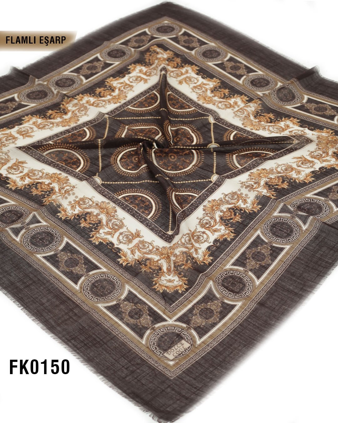 DOLCE İpek 100*100cm Flamlı Eşarp FK0150-4205