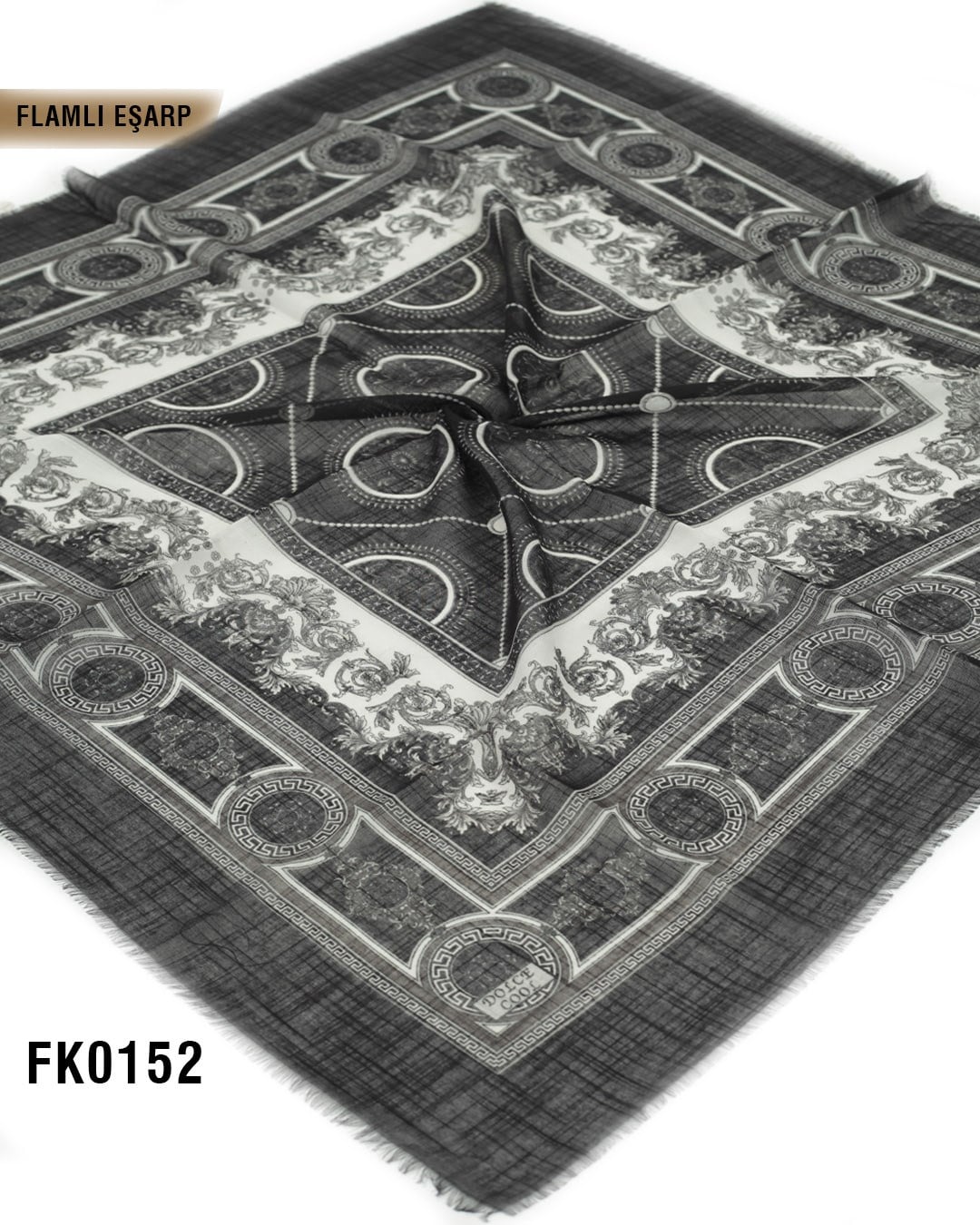 DOLCE İpek 100*100cm Flamlı Eşarp FK0152-4207