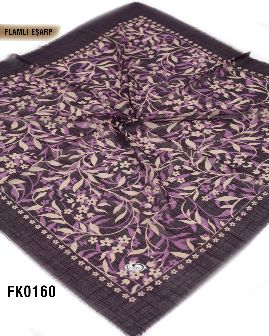 DOLCE İpek 100*100cm Flamlı Eşarp FK0160-4215