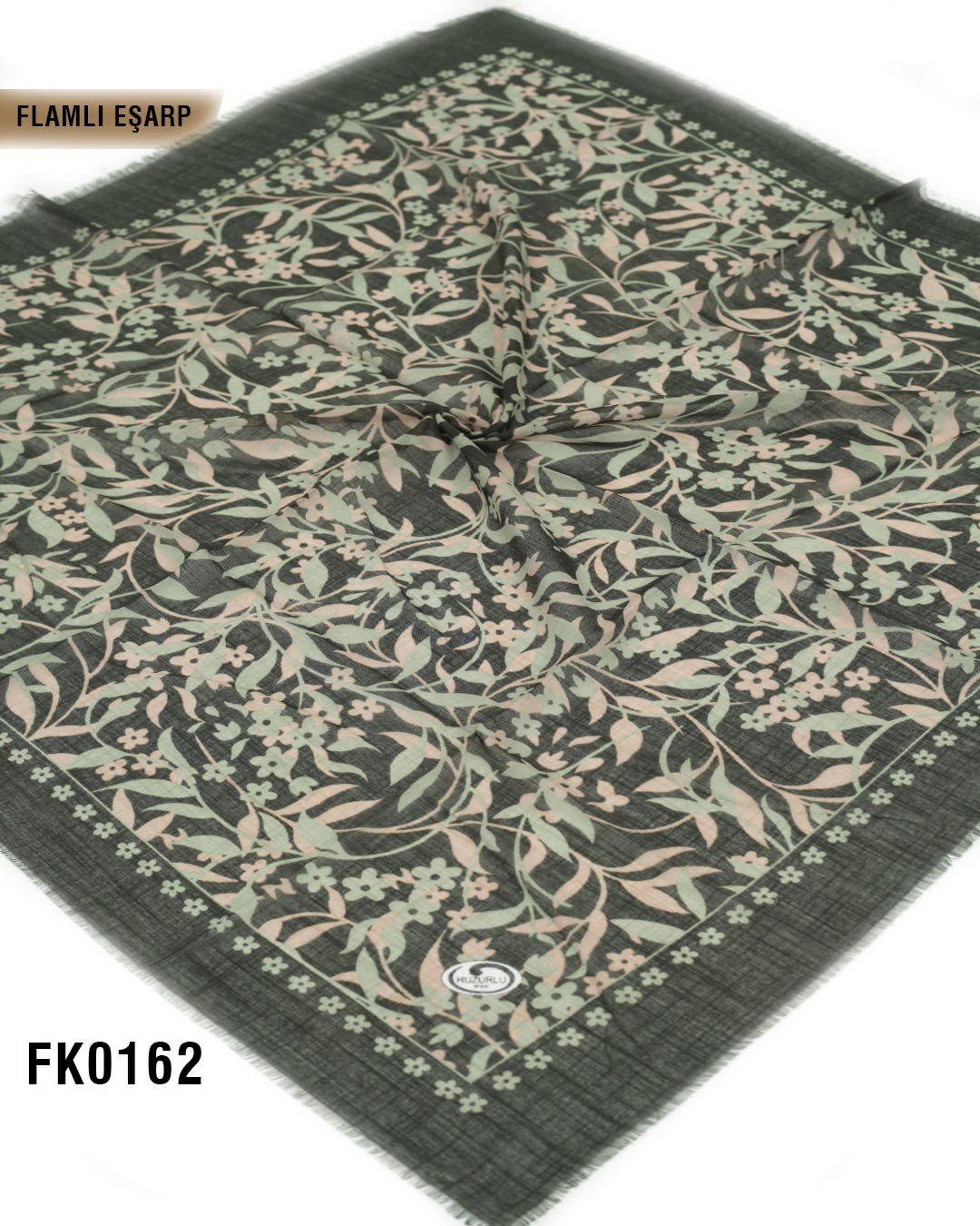 DOLCE İpek 100*100cm Flamlı Eşarp FK0162-4217