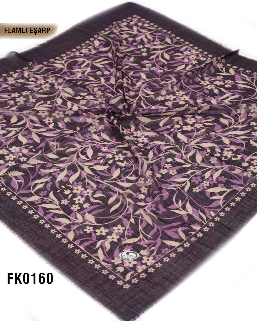 DOLCE İpek 100*100cm Flamlı Eşarp FK0160-4215