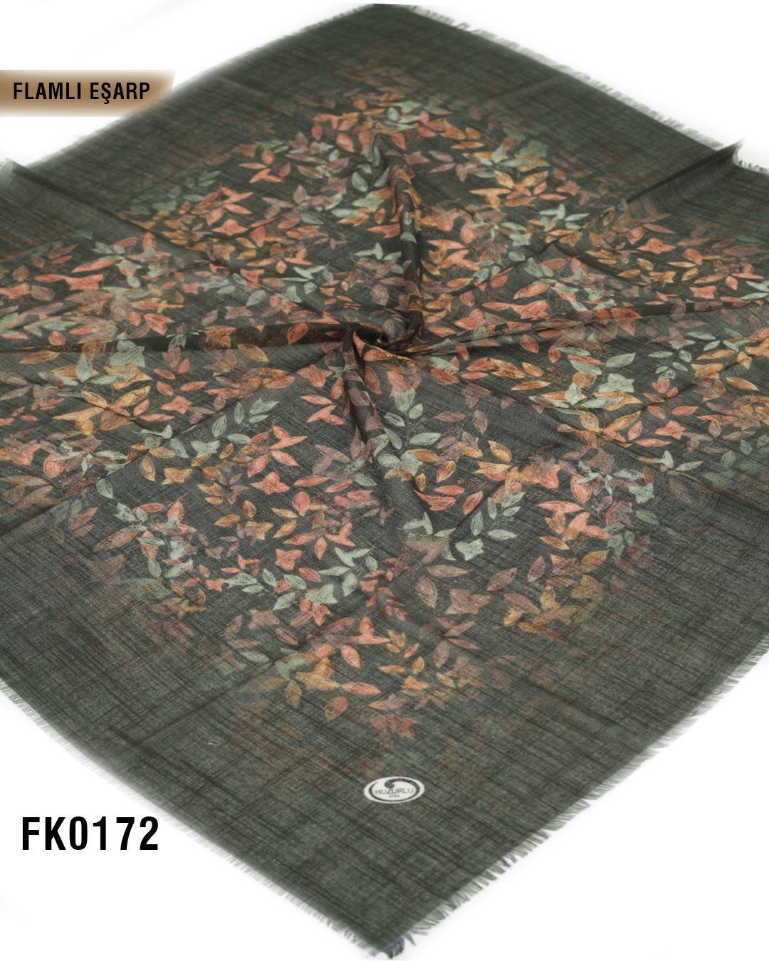 DOLCE İpek 100*100cm Flamlı Eşarp FK0172-4227
