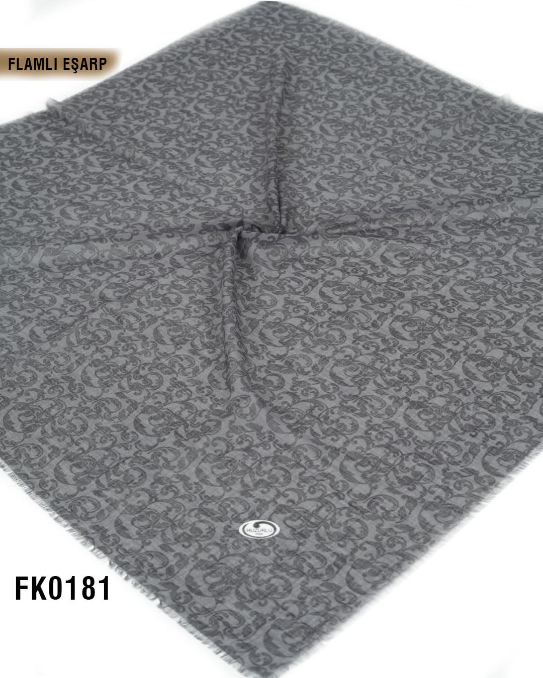 DOLCE İpek 100*100cm Flamlı Eşarp FK0181-4236