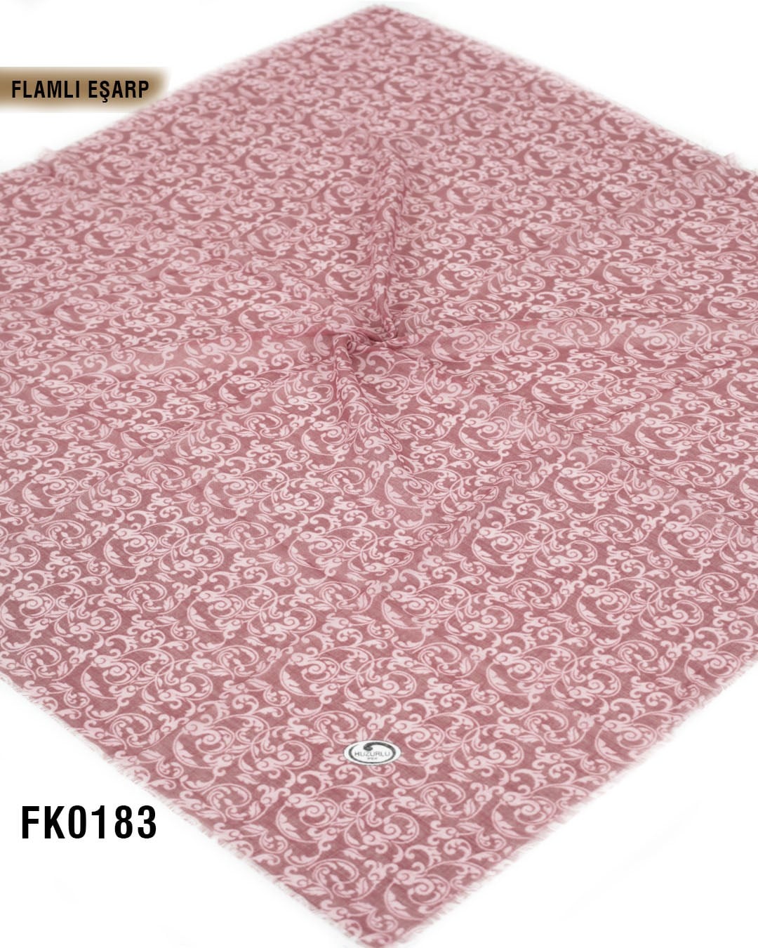 DOLCE İpek 100*100cm Flamlı Eşarp FK0183-4103