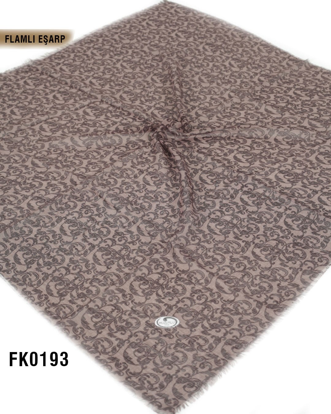 DOLCE İpek 100*100cm Flamlı Eşarp FK0193-4116