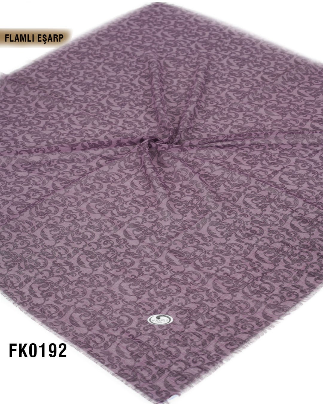DOLCE İpek 100*100cm Flamlı Eşarp FK0192-4114