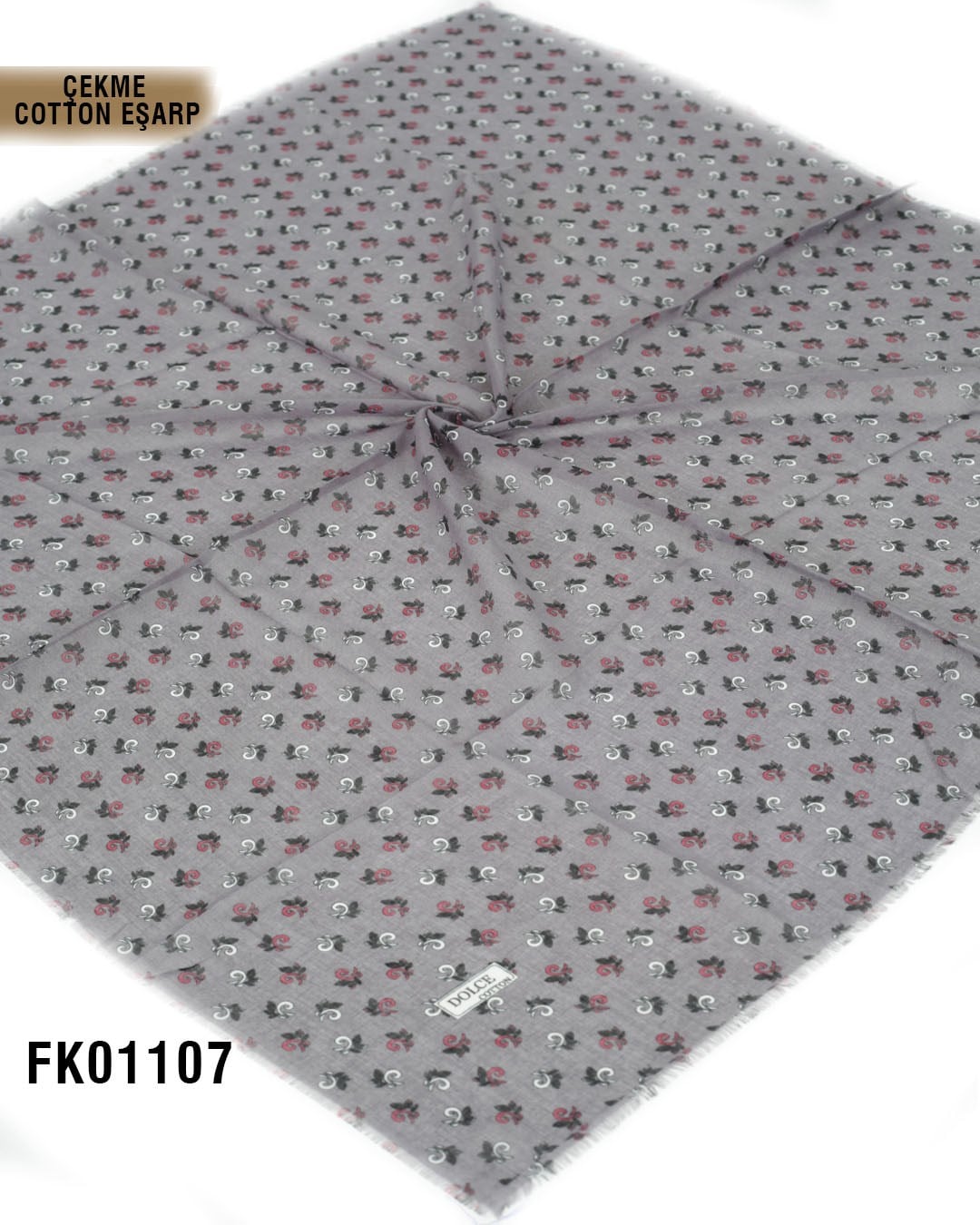 DOLCE İpek Çekme Pamuk Eşarp 100*100cm  FK01107-4130