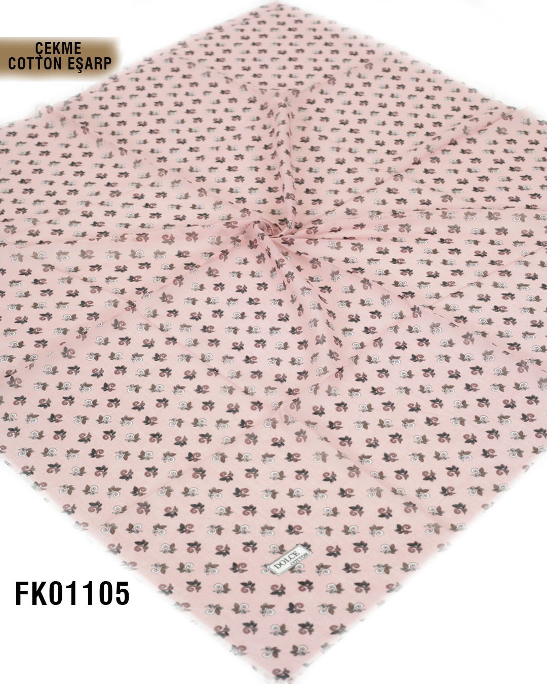 DOLCE İpek Çekme Pamuk Eşarp 100*100cm  FK01105-4128