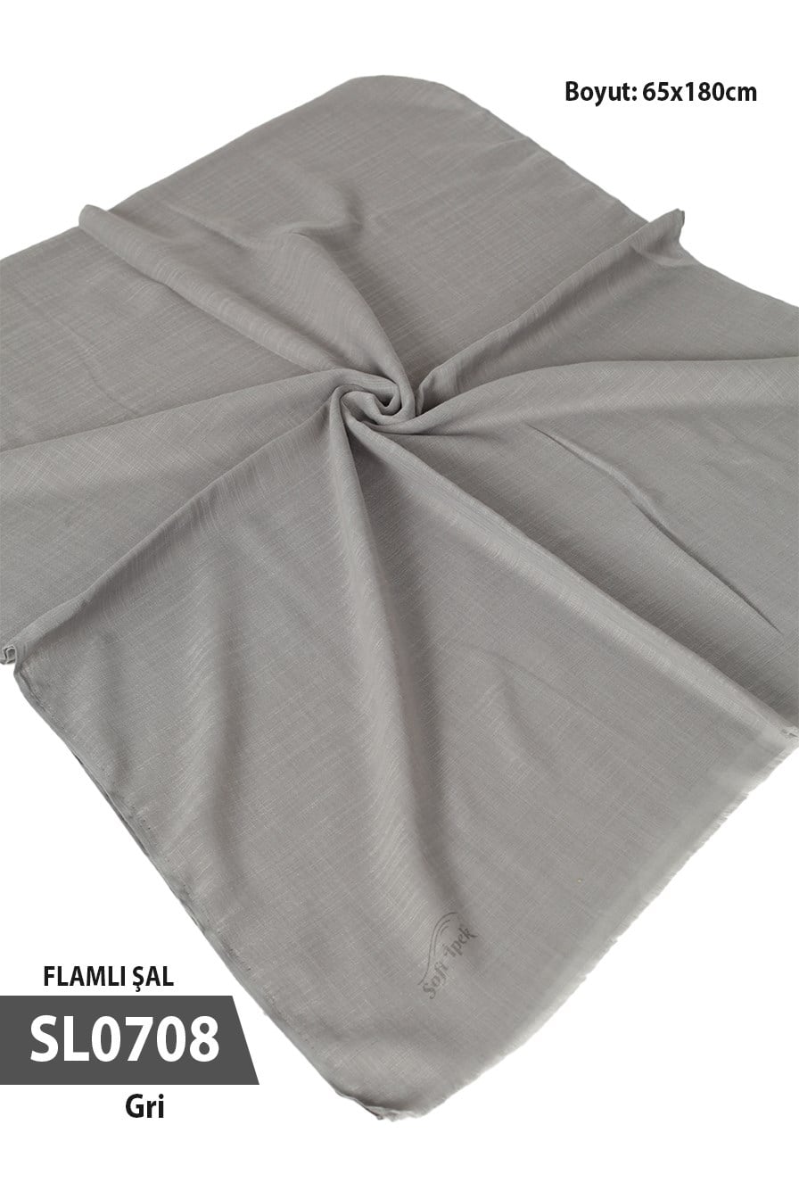 Flamlı Şal Gri SL0708-2811
