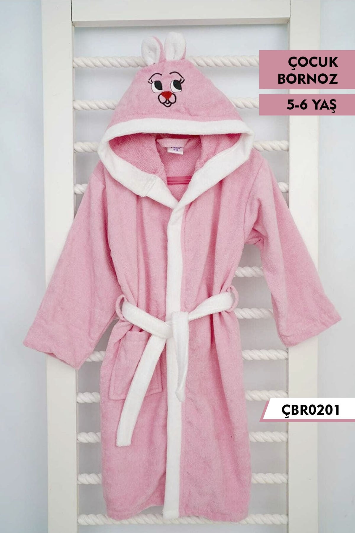 Kadife Çocuk Bornoz 5-6 yaş ÇBR0201-9316