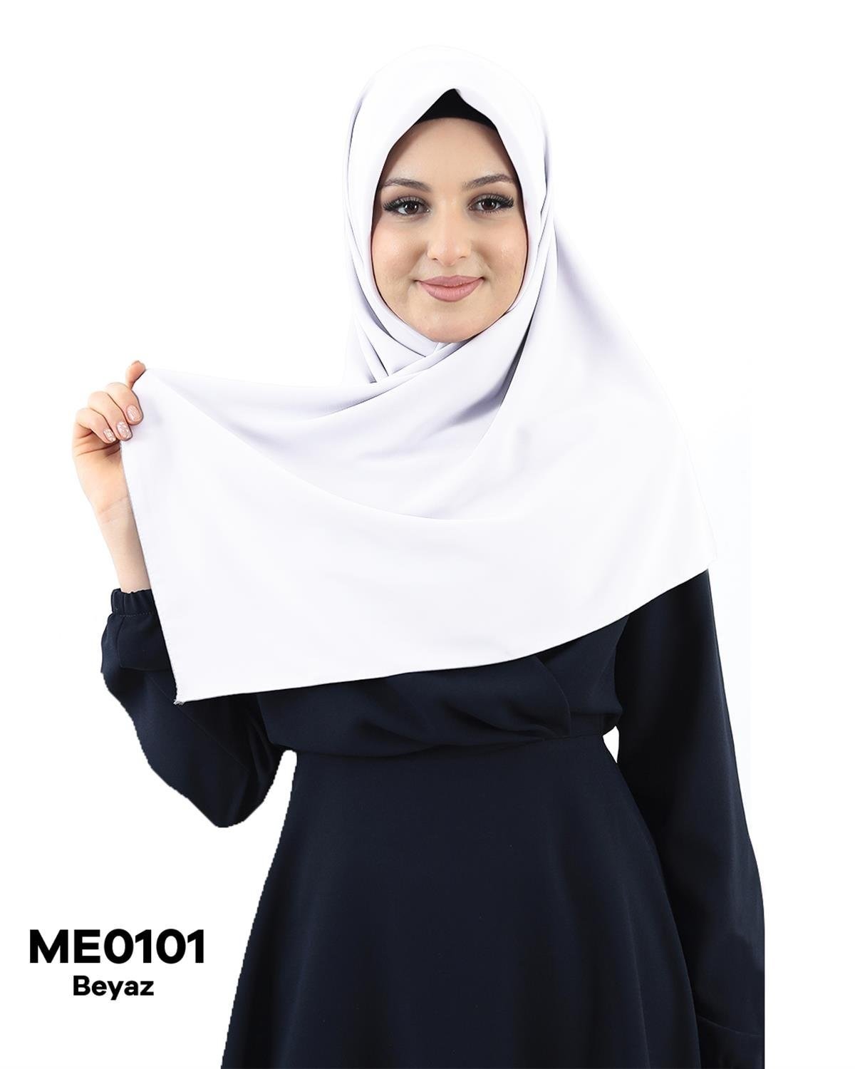Medine İpeği Eşarp Beyaz 110x110cm ME0101-9101