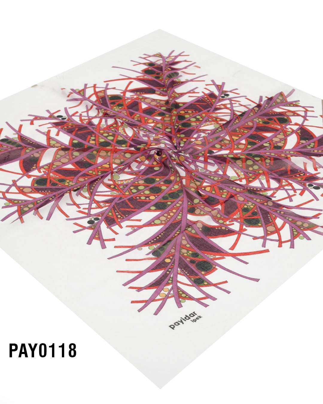 PAYİDAR İPEK Desenli Oyalık Yazma PAY0118-0109