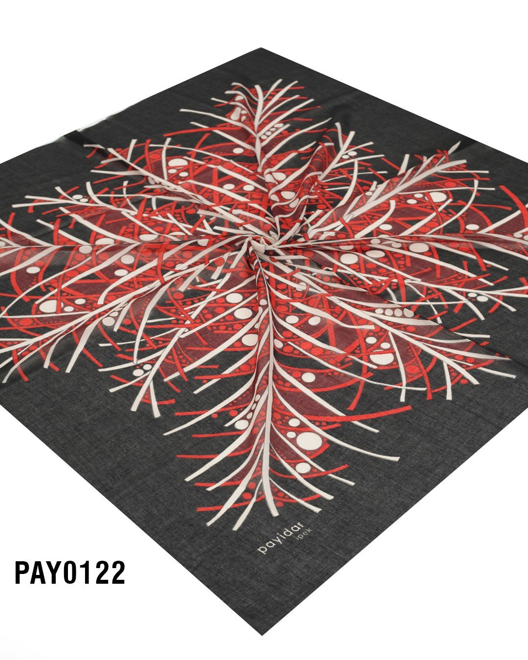 PAYİDAR İPEK Desenli Oyalık Yazma PAY0122-0102