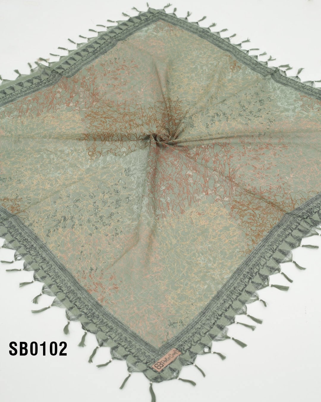 POLO CRAFT 100*100 CM COTTON SÖKME BONCUKLU EŞARP SB0102-6002