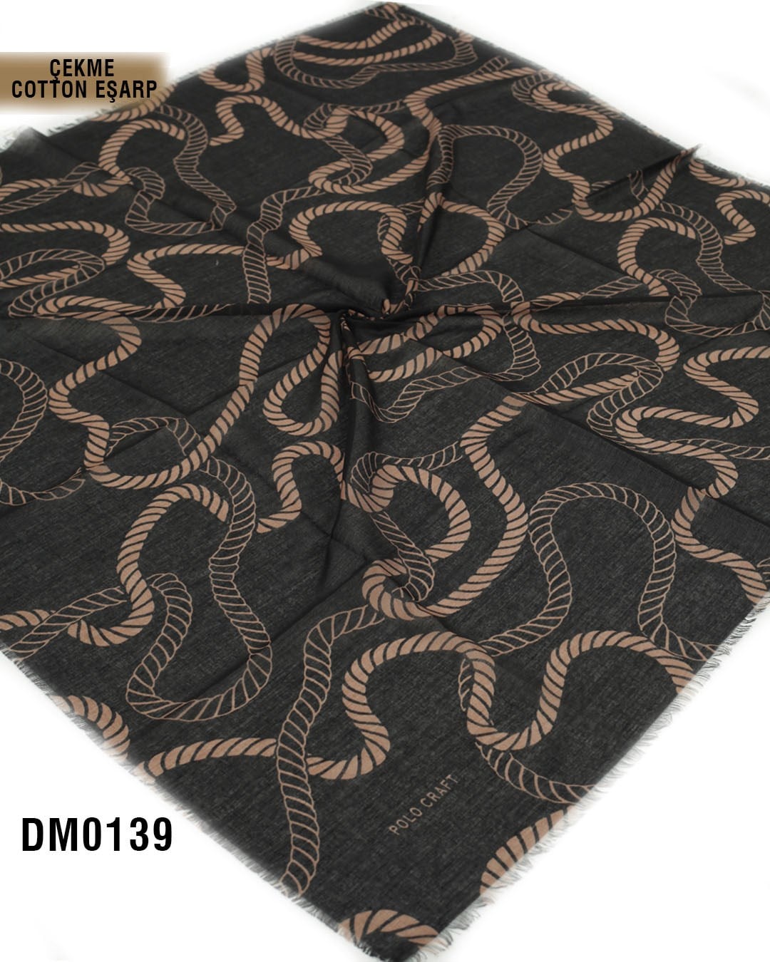 POLO CRAFT Çekme Pamuk Eşarp 100*100cm  DM0139-2310