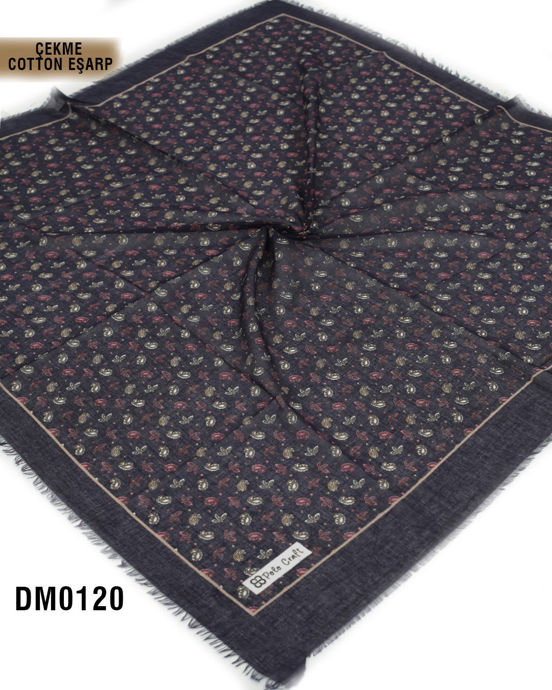 POLO CRAFT Çekme Pamuk Eşarp 100*100cm  DM0120-2407