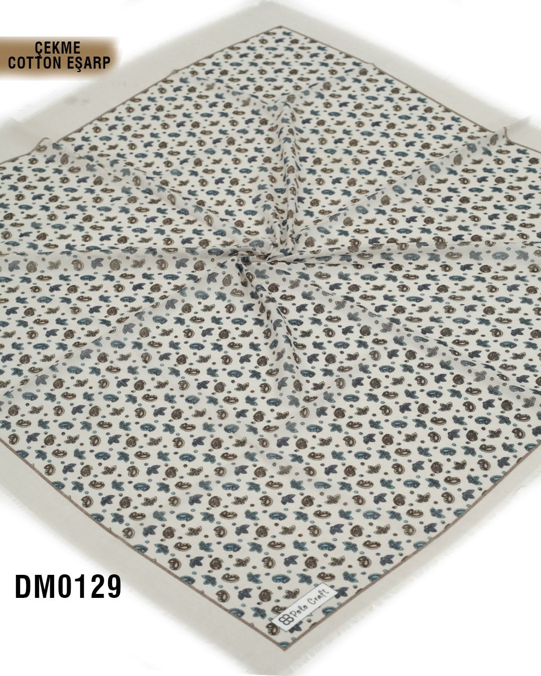 POLO CRAFT Çekme Pamuk Eşarp 100*100cm  DM0129-2418