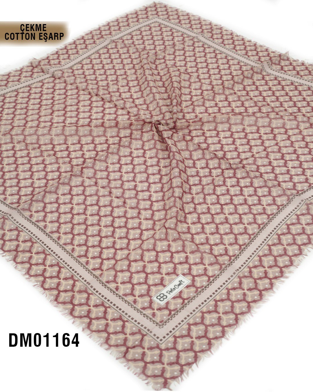 POLO CRAFT Çekme Pamuk Eşarp 100*100cm  DM01164-1820
