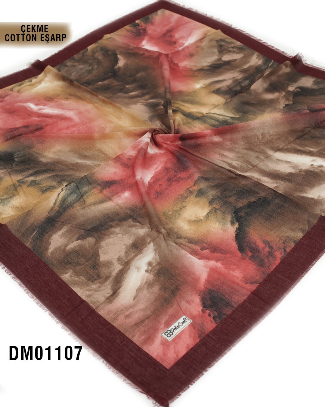 POLO CRAFT Çekme Pamuk Eşarp 100*100cm  DM01107-2035