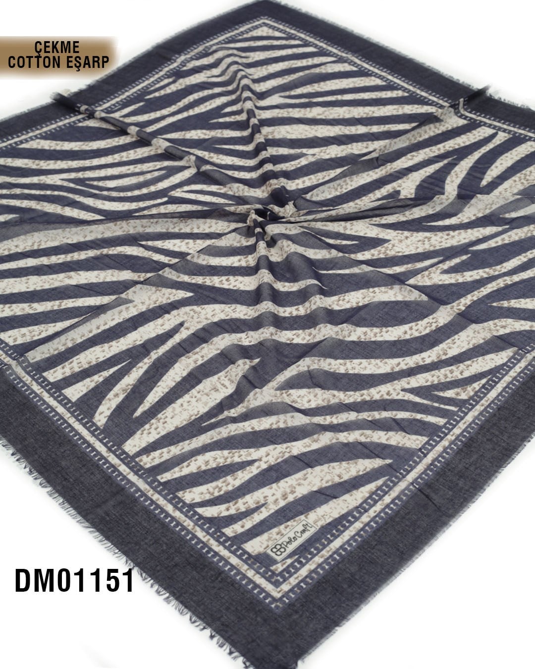 POLO CRAFT Çekme Pamuk Eşarp 100*100cm  DM01151-1807