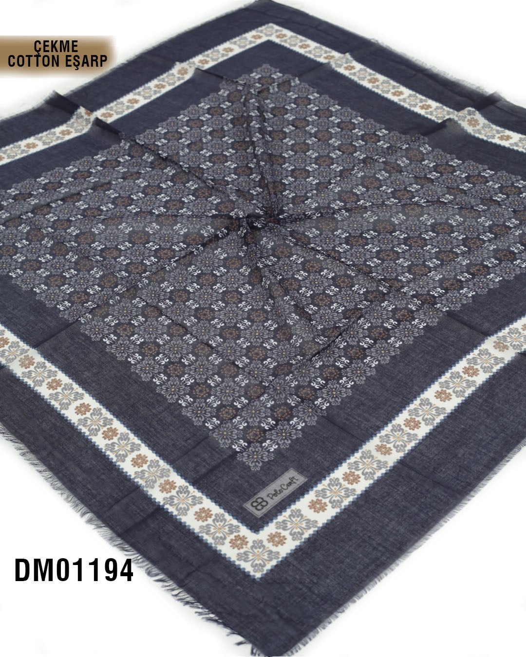 POLO CRAFT Çekme Pamuk Eşarp 100*100cm  DM01194-1723