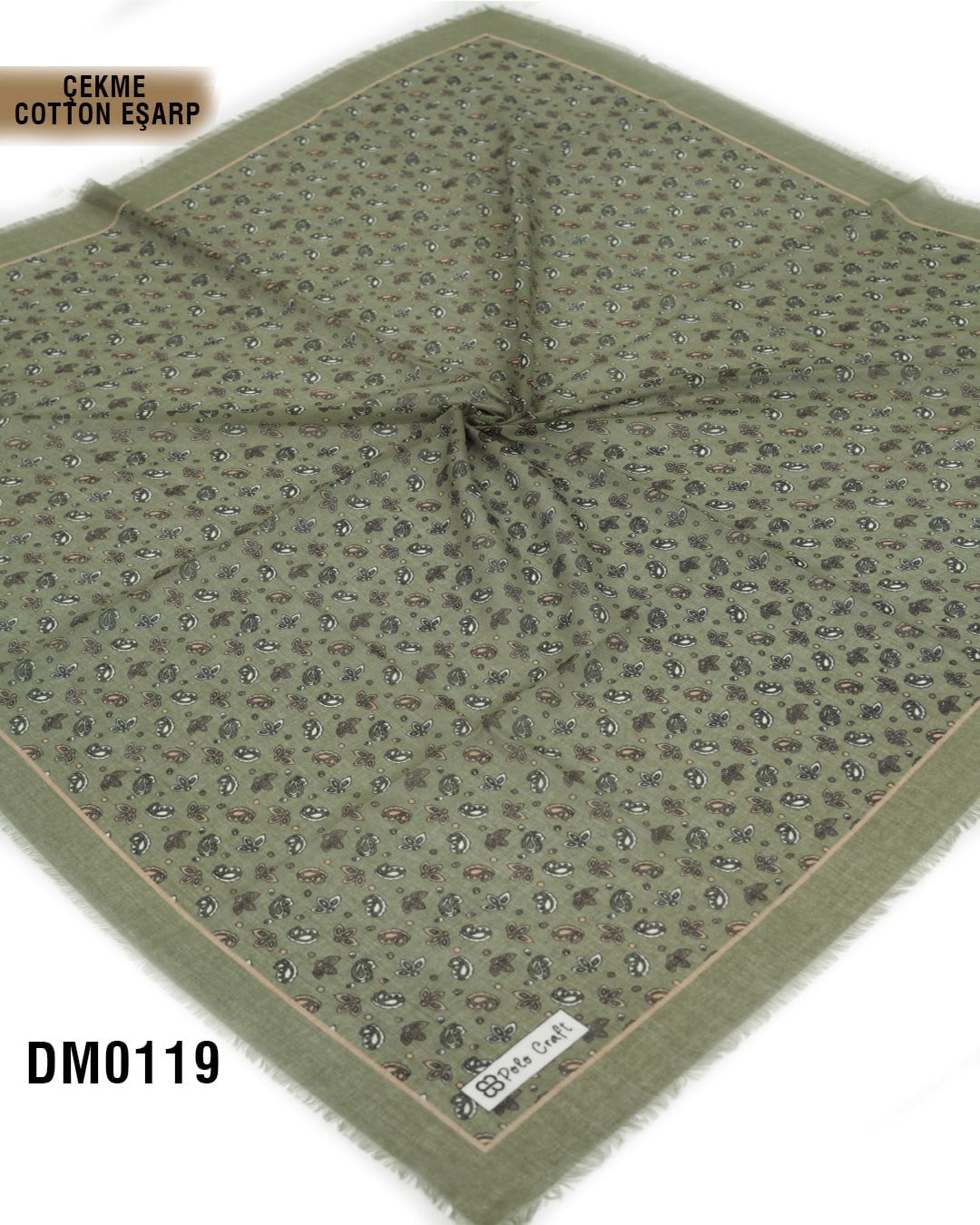 POLO CRAFT Çekme Pamuk Eşarp 100*100cm  DM0119-2405