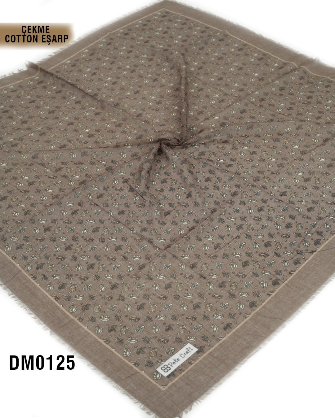 POLO CRAFT Çekme Pamuk Eşarp 100*100cm  DM0125-2414