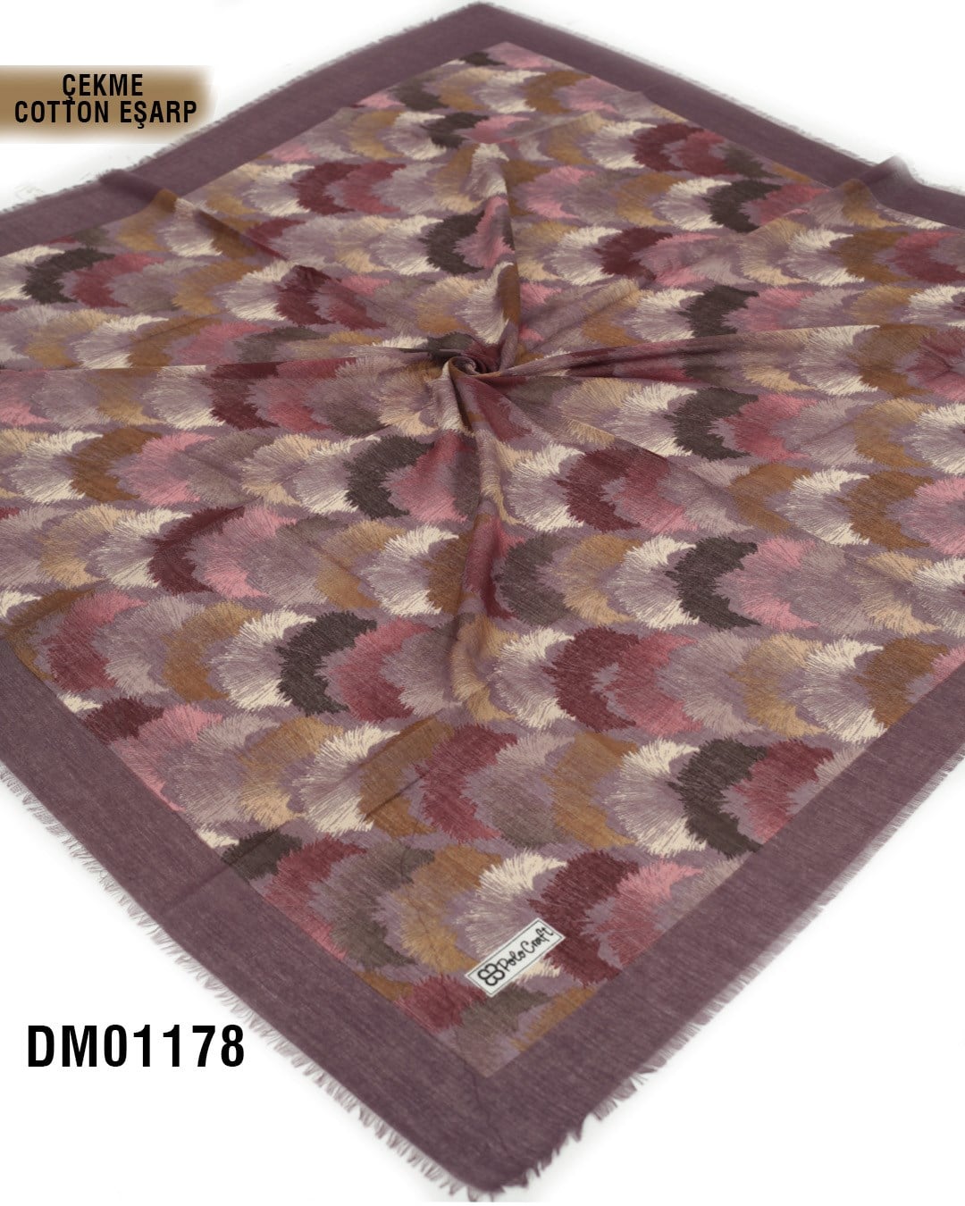 POLO CRAFT Çekme Pamuk Eşarp 100*100cm  DM01178-1834