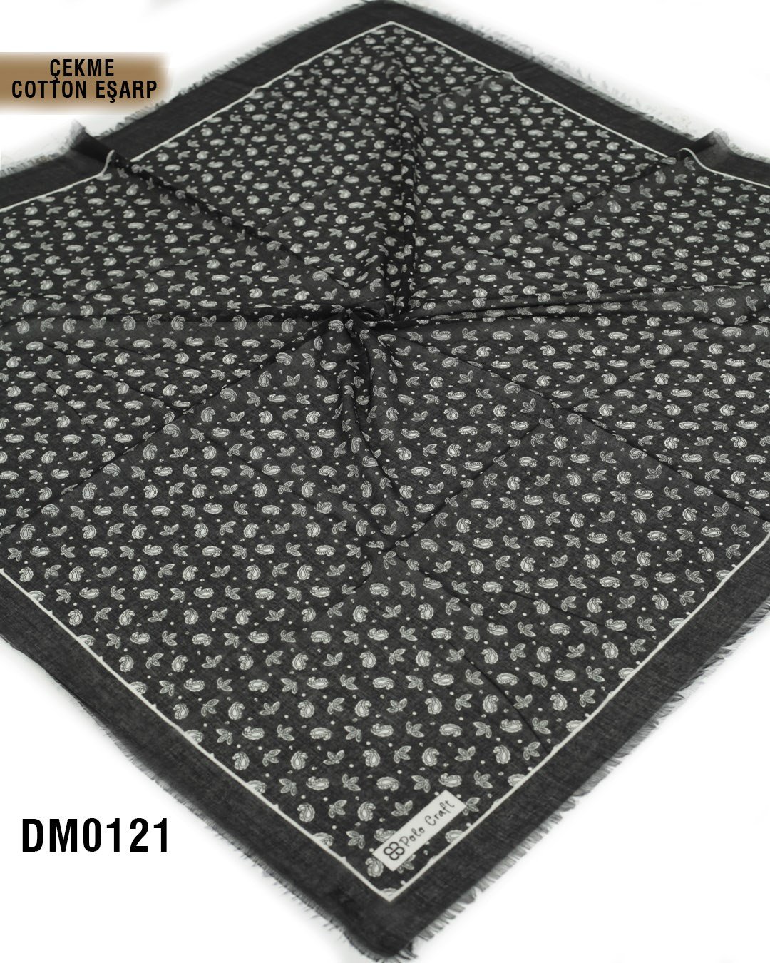 POLO CRAFT Çekme Pamuk Eşarp 100*100cm  DM0121-2409