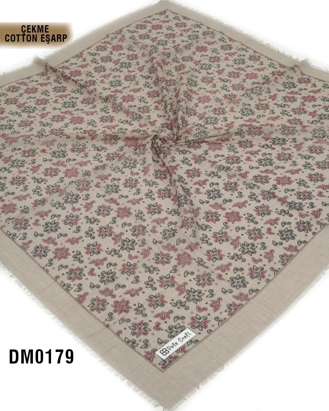POLO CRAFT Çekme Pamuk Eşarp 100*100cm  DM0179-2126