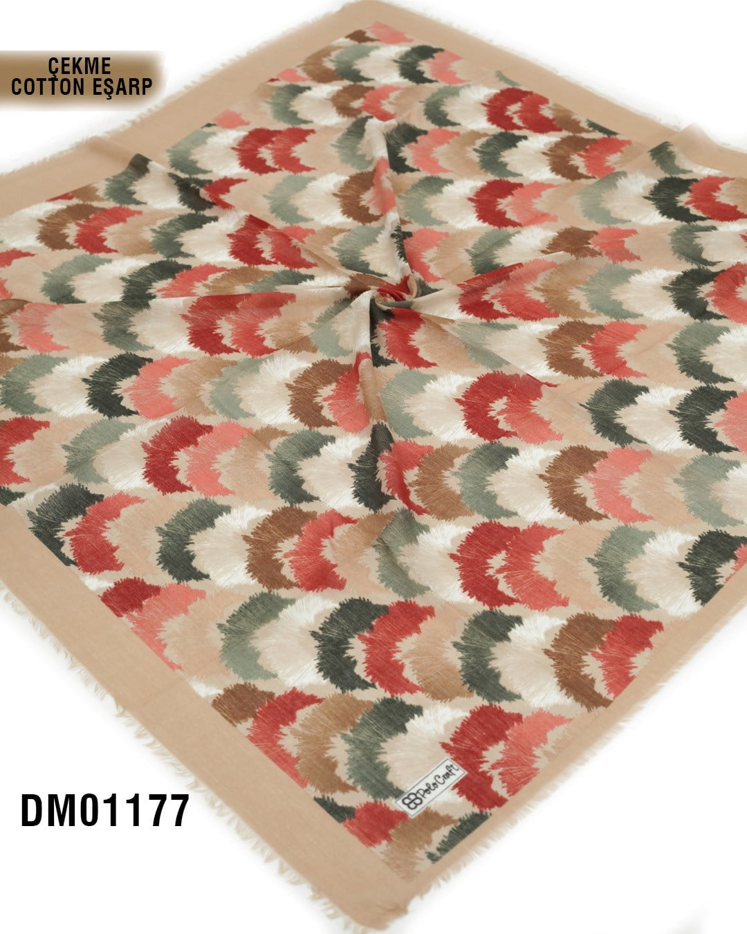 POLO CRAFT Çekme Pamuk Eşarp 100*100cm  DM01177-1833