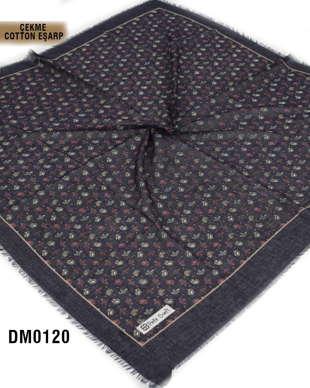 POLO CRAFT Çekme Pamuk Eşarp 100*100cm  DM0120-2407