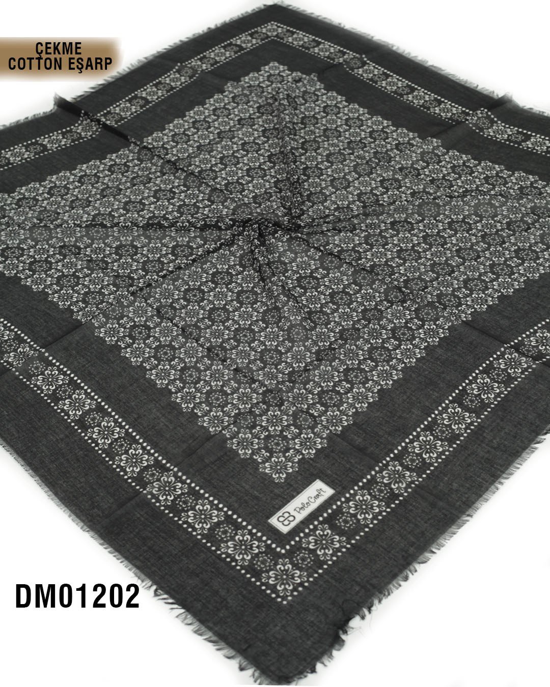 POLO CRAFT Çekme Pamuk Eşarp 100*100cm  DM01202-1736