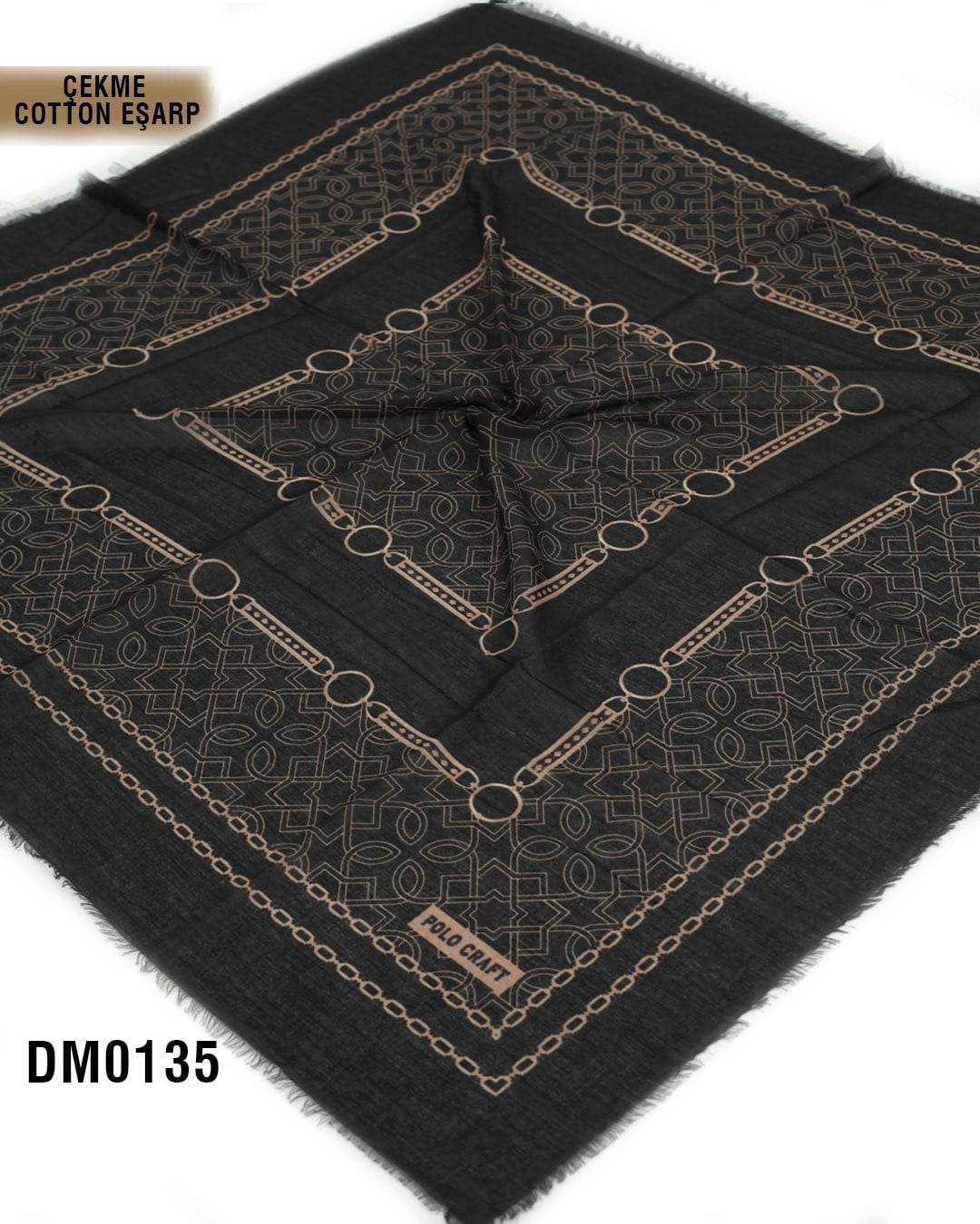 POLO CRAFT Çekme Pamuk Eşarp 100*100cm  DM0135-2303